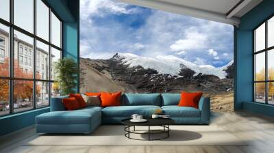 Amazing panoramic view of beautiful Karola Glacier in Tibet Wall mural