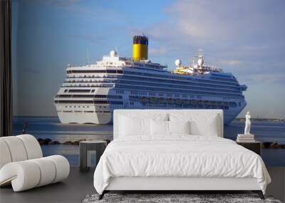 white cruise ship Wall mural