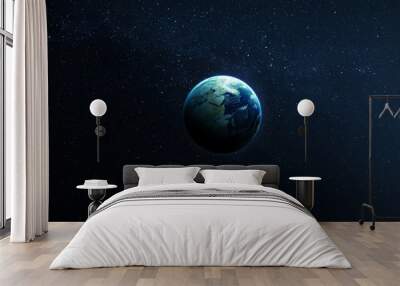 The Earth from space showing all they beauty. Extremely detailed image, including elements furnished by NASA. Other orientations and planets available. Wall mural