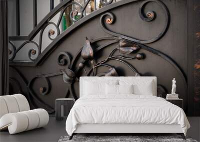 Beautiful forged metal gate elements Wall mural