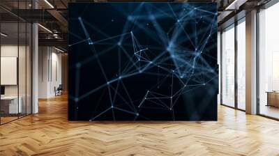 Big data visualization. Science background. Big data complex with compounds. Lines plexus Wall mural