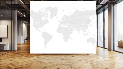 Dotted world map. Vector illustration. Wall mural