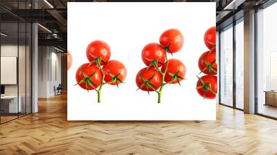 Set of fresh cherry tomatoes isolated on transparent background, png
 Wall mural