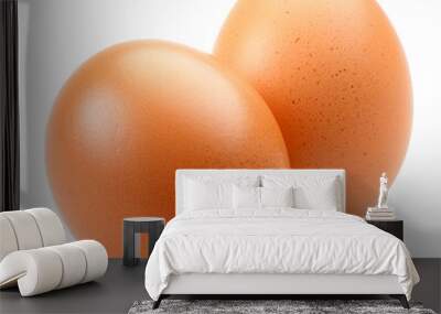 Two eggs. PNG element isolated on transparent background. Wall mural