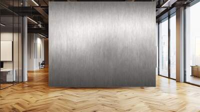 Stainless steel texture with shine. Silver steel background. Metal Wall mural