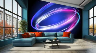 Beautiful vector light effect. Colored lights with flash. Vector background with the effect of neon and glow. Flying design elements. Wall mural