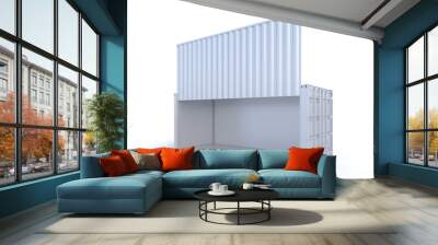 Cargo Container 3d-rendering Wall mural