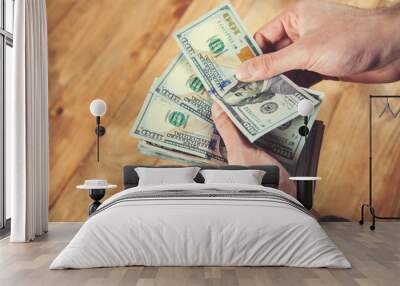 man hand  money Wall mural