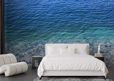 different shades of water in varenna Wall mural