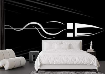 Flying bullet vector Wall mural