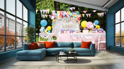 birthday party decor balloons Wall mural