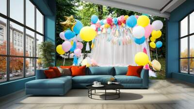 birthday party decor balloons Wall mural