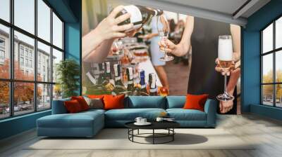 drink party wine on corporate event. Wall mural