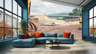 the motorway construction Wall mural