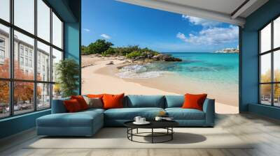 Mullet Bay Beach, Sint Maarten, Caribbean Wall mural