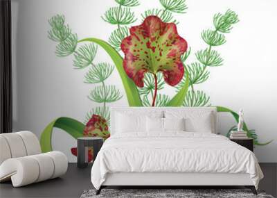 Bunch of aquatic plants Wall mural