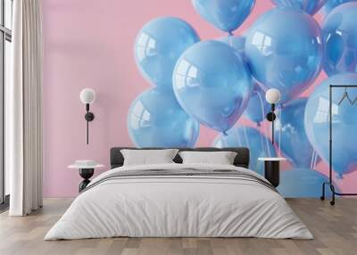 The blue balloons background Wall mural