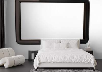 Black monitor with blank white screen Wall mural