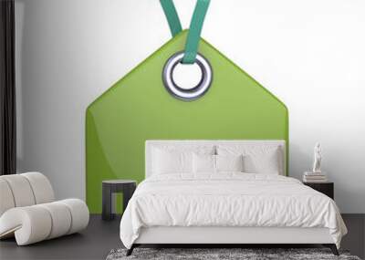 Green price tag Wall mural