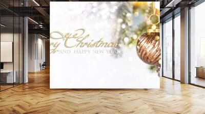 Christmas and New Year s holiday background, Winter season Wall mural