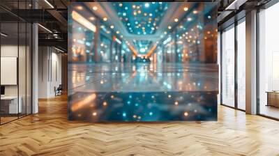 Captivating Reflections in a Modern Shopping Mall Wall mural