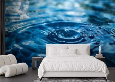 Captivating Ripples in Crystal Clear Water Wall mural