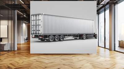 Sleek and Modern Freight Truck with Container Wall mural