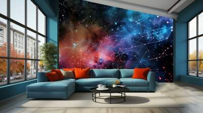 Stylized Abstract Constellations Wall mural