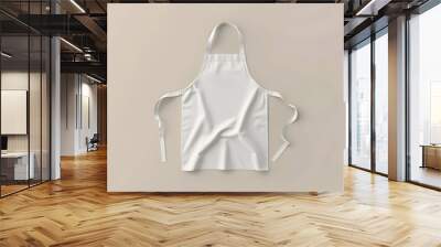 White apron mockup on a solid background Wall mural