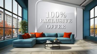 100% exclusive offer icon Wall mural