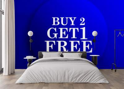 Buy 2 get 1 free offer icon Wall mural