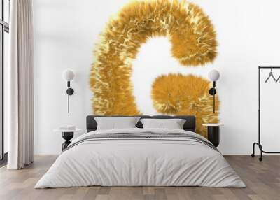 Letter G from fur fox alphabet Wall mural