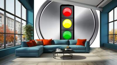 Traffic light icon Wall mural