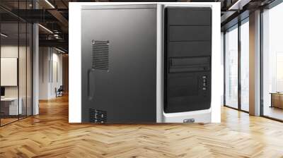 PC case computer isolated over white. Wall mural