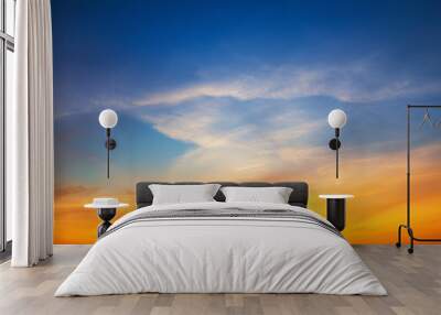 Sky background on sunset Wall mural