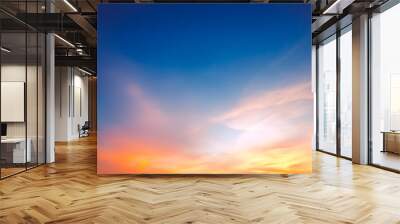 Sky background on sunset Wall mural