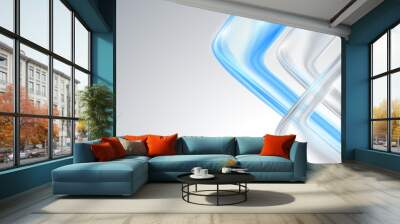 Grey abstract background with blue element Wall mural