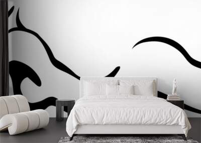 Sketch of lying woman Wall mural