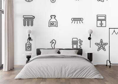 Aquarium - Flat Vector Icons Wall mural