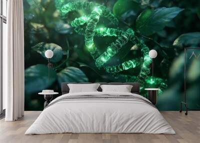 Green DNA Wall mural