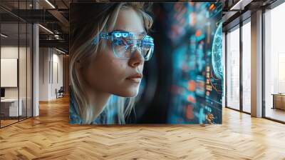 Next-gen communication with holographic meetings and virtual presence, revolutionizing connectivity Wall mural