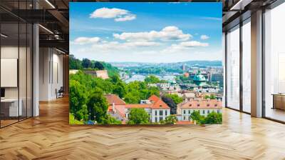 view of Prague city from hill Wall mural