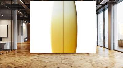 A yellow surfboard over transparent background. Summer concept Wall mural