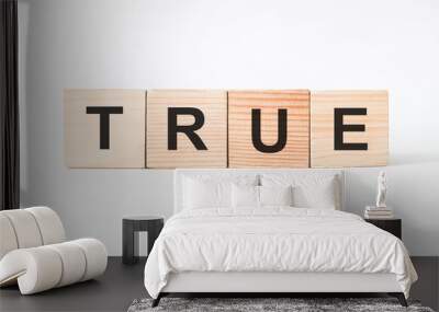 words on wooden cubes, white background. business concept Wall mural