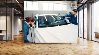 Auto repair and maintenance. Wall mural