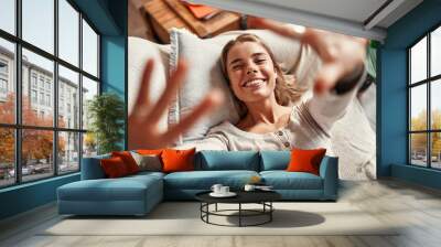 Woman at home Wall mural