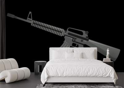 automatic assault rifle for war and defense Wall mural