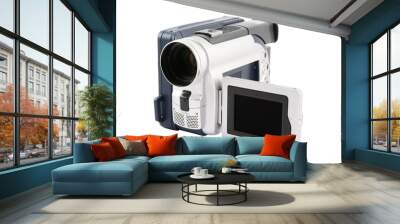 Digital camcorder isolated on white background Wall mural