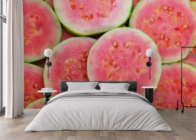 Pink guava background Wall mural