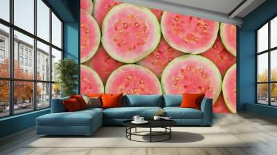 Ripe guava background Wall mural